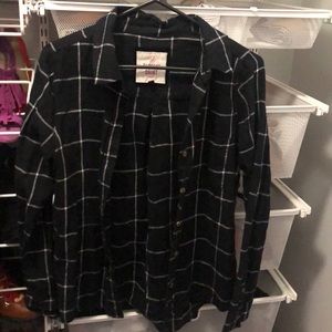 Flannel Shirt. Black/White